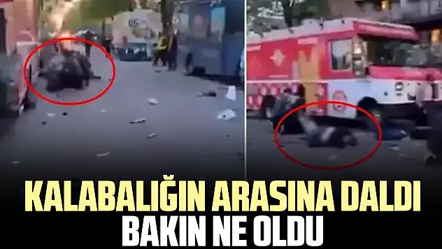 KALABALIĞIN ARASINA DALDI BAKIN NE OLDU