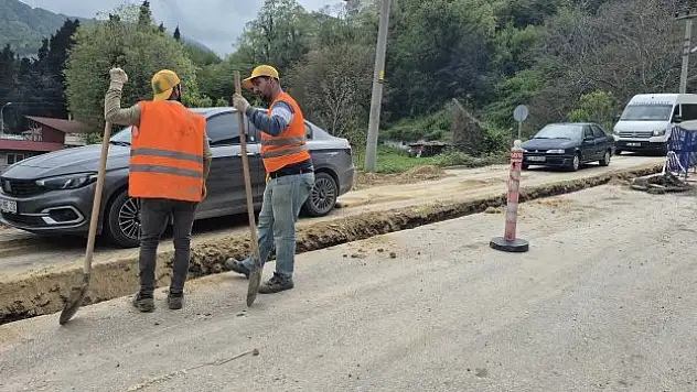 Bartın'da doğalgaz çalışmalarına mola
