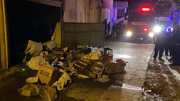 Depoda çıkan yangın korkuttu