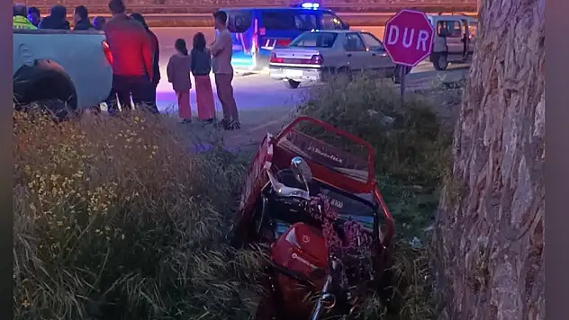 Devrilen motosikletin sürücüsü yaralandı