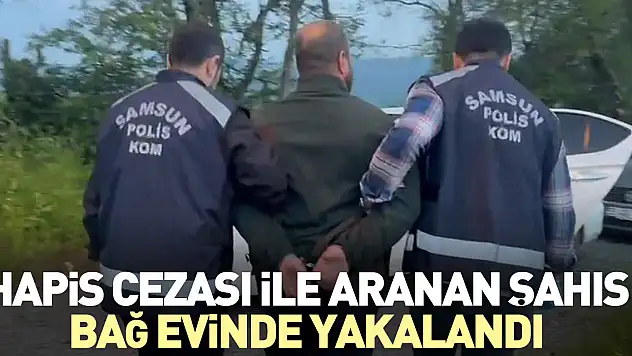 Hapis cezası ile aranan şahıs bağ evinde yakalandı