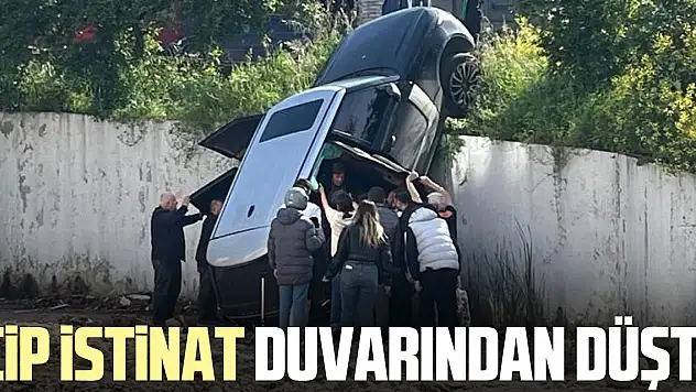 Cip istinat duvarından düştü