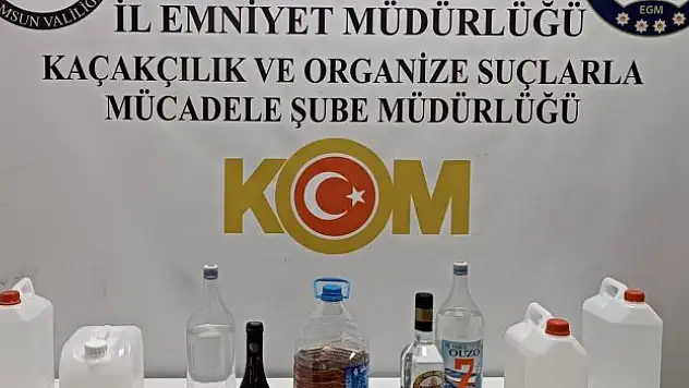 Samsun'da sahte içki operasyonu