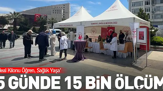 5 günde 15 bin ölçüm