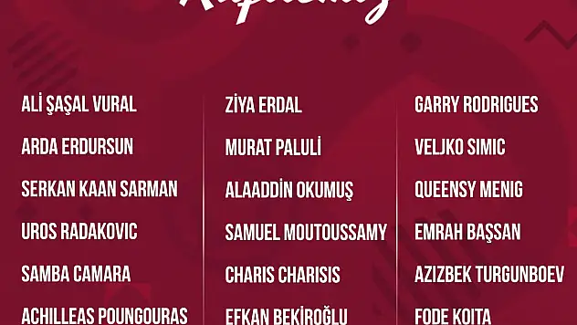 Sivasspor'un Samsunspor kafilesi açıklandı