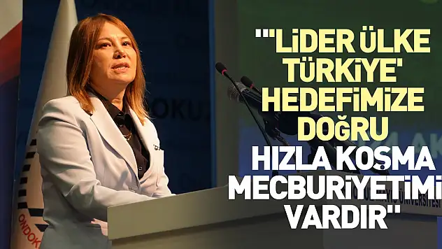''Lider Ülke Türkiye' hedefimize doğru hızla koşma mecburiyetimiz vardır'