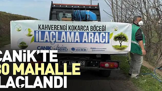 Canik'te 30 mahalle ilaçlandı