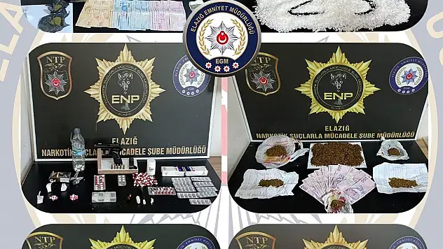 Elazığ'da uyuşturucu baskını:17 tutuklanma
