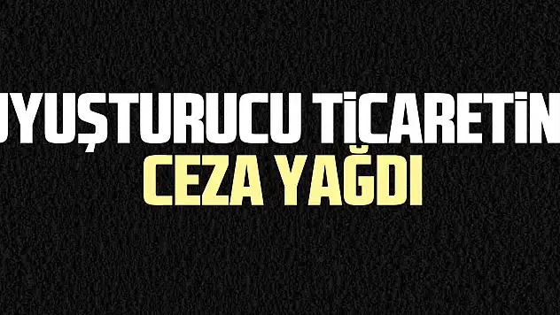 Uyuşturucu ticaretine ceza yağdı