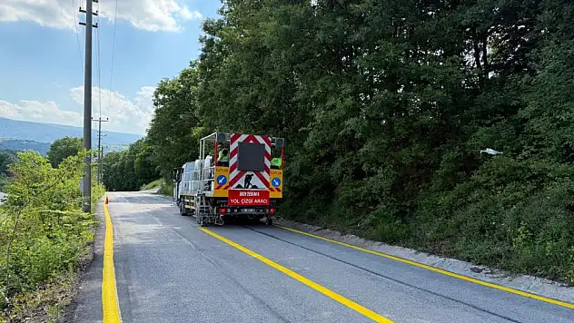 Güvenli ulaşımı için çizgi çalışması tamamlandı