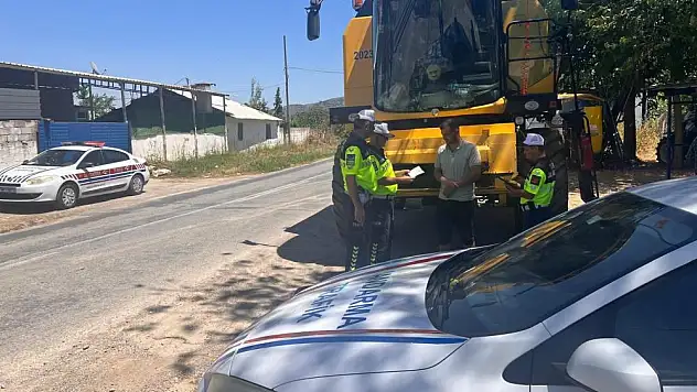 jandarmadan biçerdöver denetimi