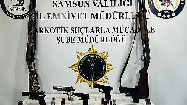 Samsun'da 5 tabanca ele geçirildi
