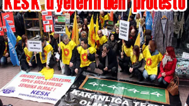 KESK üyelerinden protesto