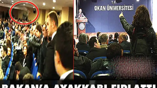 Bayraktar'a ayakkabı fırlatıldı