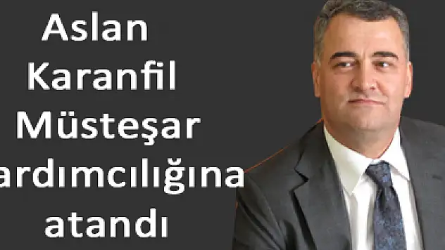 Aslan Karanfil Müsteşar yardımcılığına atandı