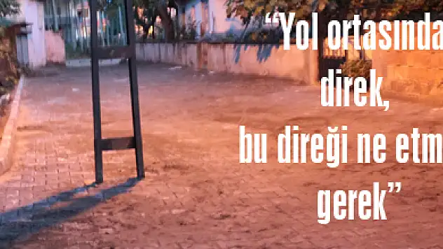 'Yol ortasında direk, bu direği ne etmek gerek'