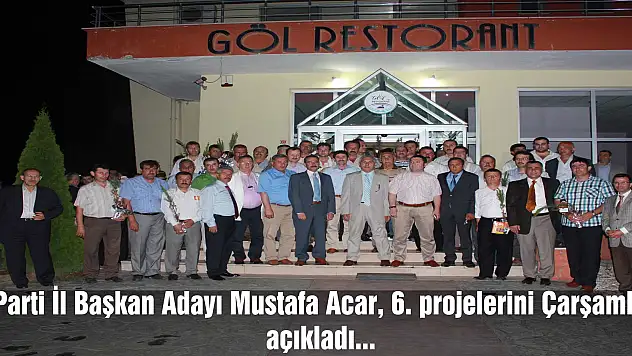 AK Parti İl Başkan Adayı Mustafa Acar, 6. projelerini Çarşamba'da açıkladı...