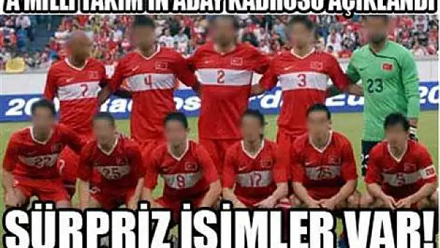 A Milli Takım kadrosu açıklandı