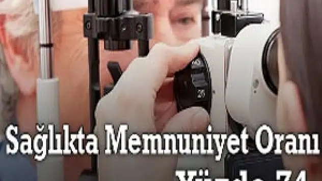 Sağlıkta Memnuniyet Oranı Yüzde 74