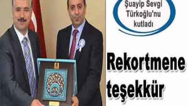 Çalık YEDAŞ'a teşekkür