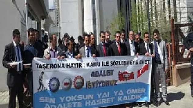 Çalışma Bakanlığı önünde taşeron işçi protestosu