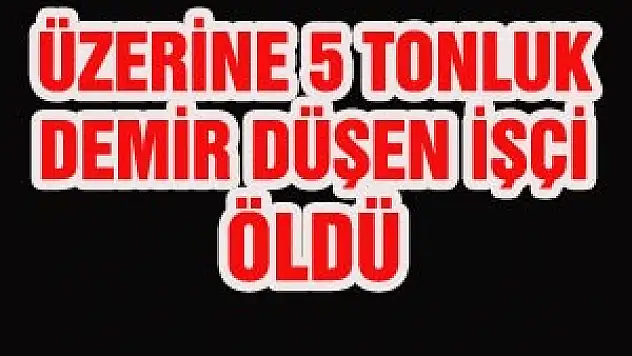 ÜZERİNE 5 TONLUK DEMİR DÜŞEN İŞÇİ ÖLDÜ