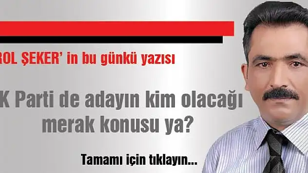 AK Parti de adayın kim olacağı merak konusu ya?