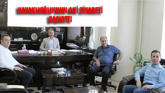 Kavaklıoğlu'nun ani ziyareti şaşkınlık yarattı