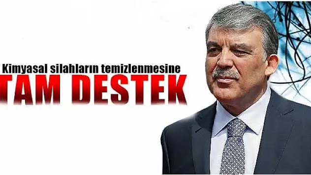 Abdullah Gül'den kimyasal silahların temizlenmesine tam destek