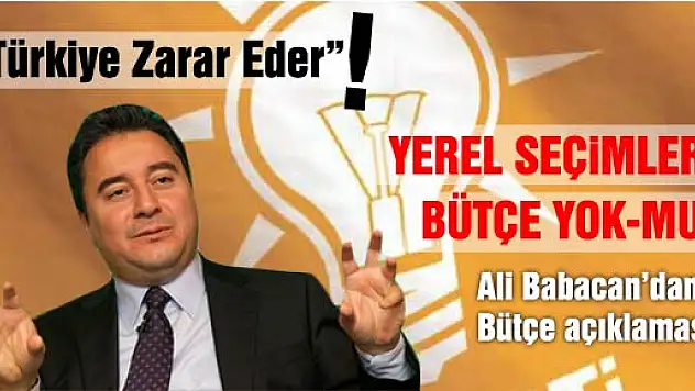Ali Babacan, 'Seçim bütçesi yok' dedi
