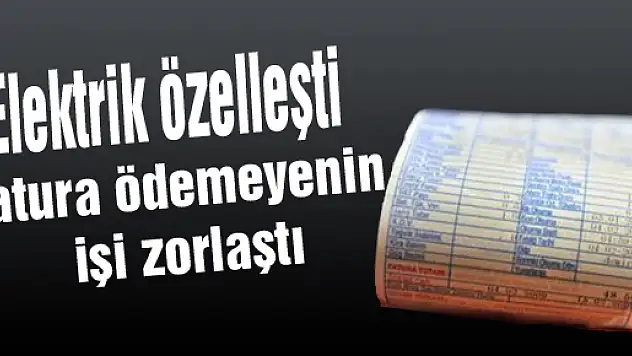 Elektrik özelleşti fatura ödemeyenin işi zorlaştı