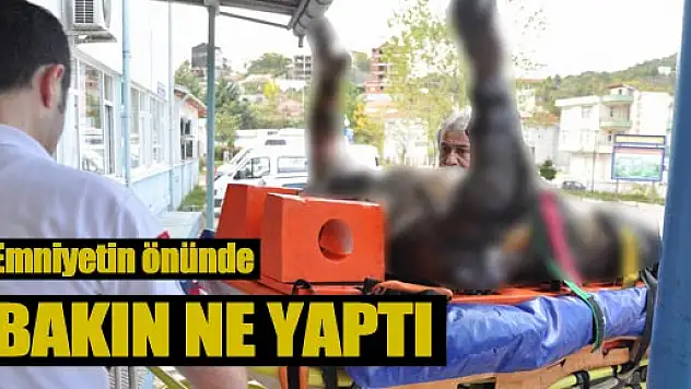 Emniyet Önünde Kendini Yaktı