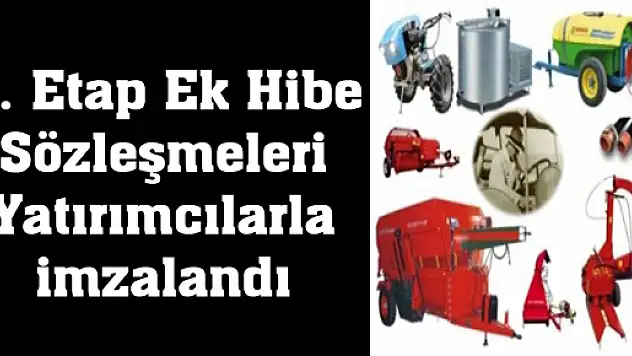 9. Etap Ek Hibe Sözleşmeleri Yatırımcılarla imzalandı