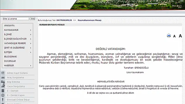 Kamuda Kürtçe'yiilk kez kullanıldı