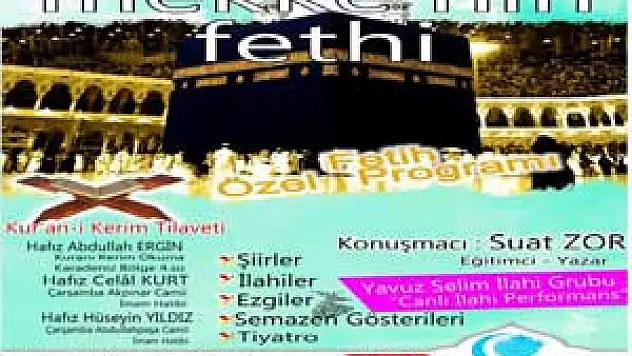 AGD'den Yılbaşı Akşamı Fetih Gecesi