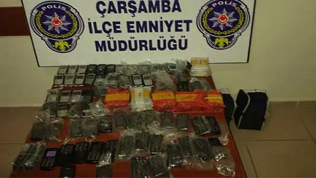 96 ADET KAÇAK CEP TELEFONU ELE GEÇİRİLDİ....