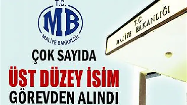 Maliye Bakanlığı'nda yer değişikliği