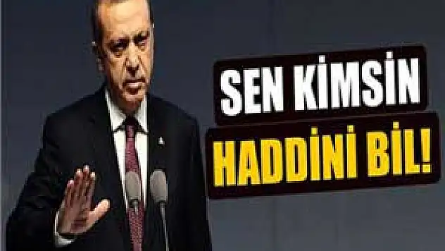 Başbakan Erdoğan: Sen kimsin haddini bil!