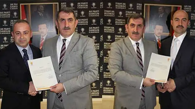 YENİ İLÇE BAŞKANLARINA MAZBATALARI VERİLDİ