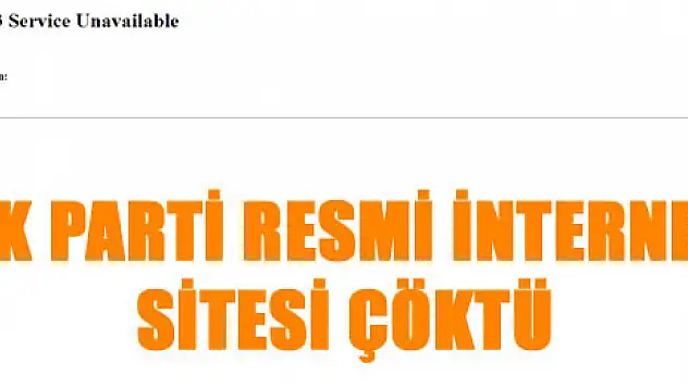 AK Parti'de resmi internet sitesi de çöktü