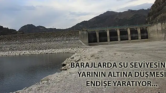 BARAJLARDA SU SEVİYESİNİN YARININ ALTINA DÜŞMESİ ENDİŞE YARATIYOR...
