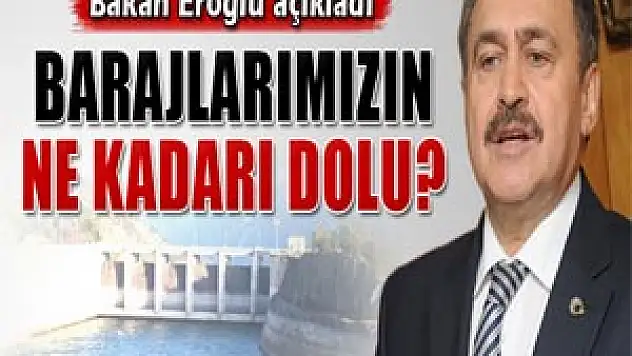 Veysel Eroğlu açıkladı, barajlarımızın ne kadarı dolu?