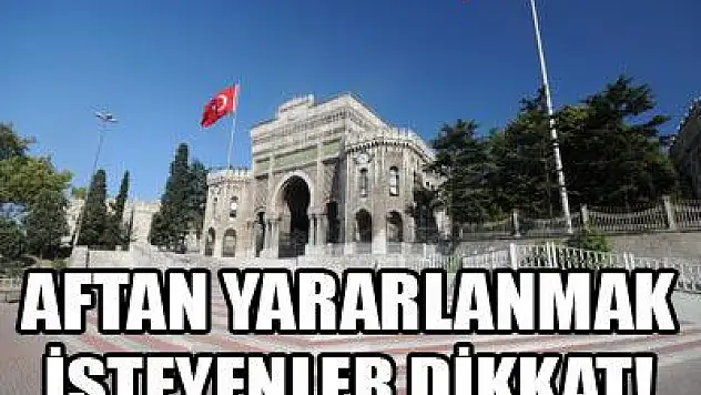 Aftan yararlanmak isteyenler dikkat!