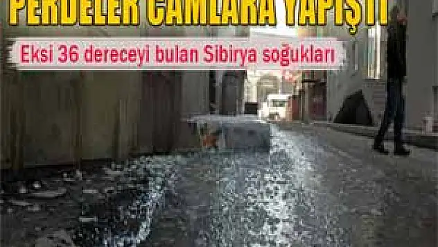 Doğu'da Sibirya soğukları perdeler cama yapıştı