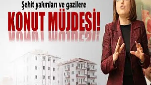 Şahin'den şehit yakınları ve gazilere faizsiz konut kredisi müjdesi