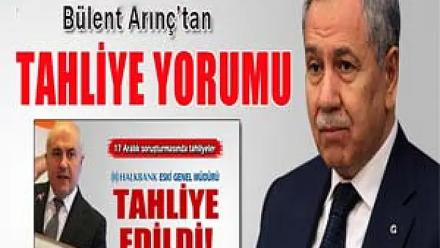 Bülent Arınç, Süleyman Aslan'ın tahliyesini yorumladı