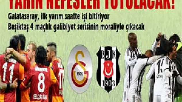 Galatasaray ve Beşiktaş zirve yarışında kozlarını paylaşacak 