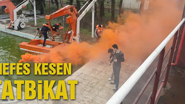 Denizcilik okulunda Yangın Tatbikatı nefes kesti