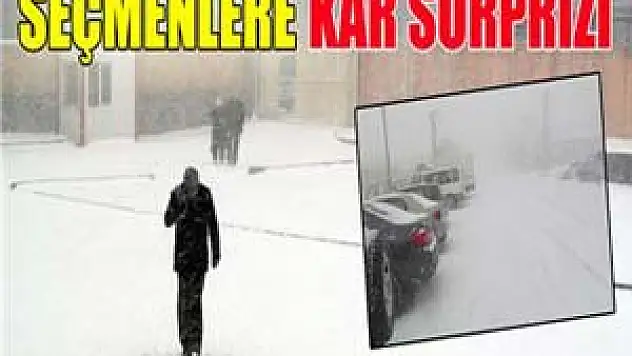 Seçim gününde kar sürprizi seçmenlere zor anlar yaşattı