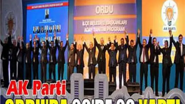AK Parti Ordu'da 20'de 20 yaptı